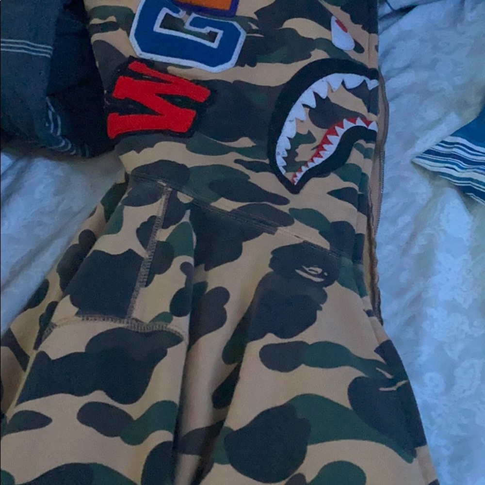 Bape full zip up hoodie